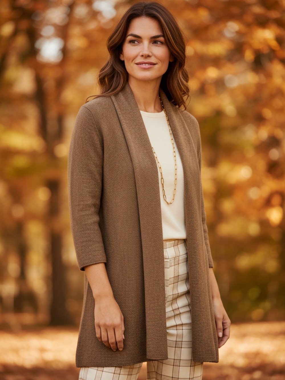 Peruvian Connection Alpaca and Silk Timeless Long Links Cardigan Women's Small